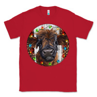 Red Western Christmas Calf Classic Tee - RanaPortraitStore
