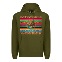 Army Green serape leopard mexican Premium Hoodie - Jasminsmagicworld