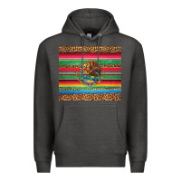 Charcoal Heather serape leopard mexican Premium Hoodie - Jasminsmagicworld