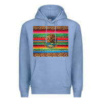 Colony Blue serape leopard mexican Premium Hoodie - Jasminsmagicworld