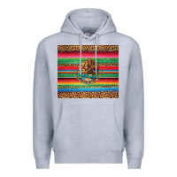 Heather Grey serape leopard mexican Premium Hoodie - Jasminsmagicworld