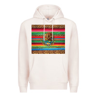 Pale Pink serape leopard mexican Premium Hoodie - Jasminsmagicworld