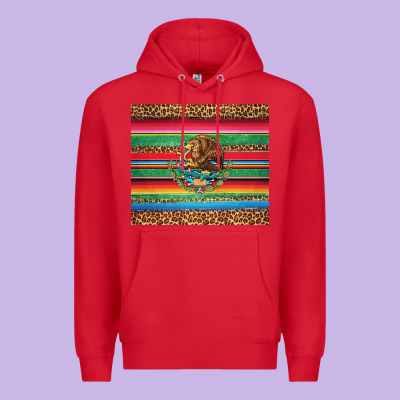 Serape Leopard Mexican Premium Hoodie Designed By Jasminsmagicworld