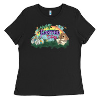 Black Happy Easter Day rainbow Ladies Tee - HowdyJamesFarm
