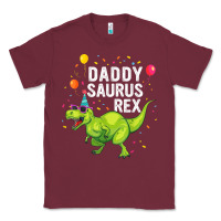 Burgundy Mens Daddysaurus T Rex Dinosaur Daddy Family Matching Gifts Idea Classic Tee - maiPhamDesign