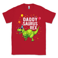 Mens Daddysaurus T Rex Dinosaur Daddy Family Matching Gifts Idea Classic Tee | Teevron