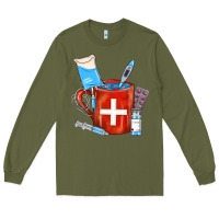 Army Green Nurse Coffee Mug Long Sleeve Tee - FaDigitalArtStudio