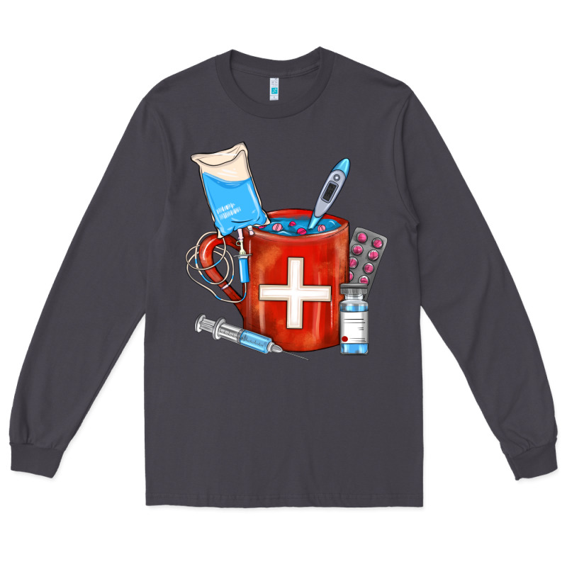 Nurse Coffee Mug Long Sleeve Tee by FaDigitalArtStudio | Teevron