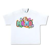 White Western Mama Easter Urban Heavy Tee - CowGirlArtShop