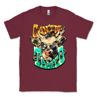 Burgundy Can't be tamed cow Classic Tee - HowdyJamesFarm