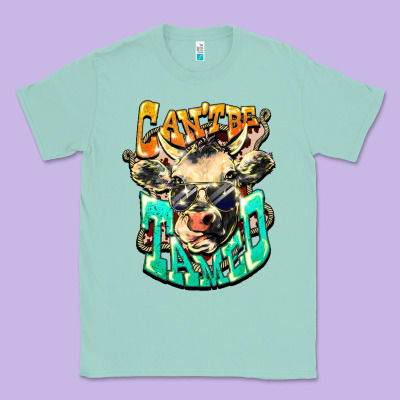 Can't Be Tamed Cow Classic Tee Designed By Howdyjamesfarm