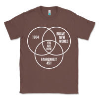 Chestnut 1984 Brave New World Fahrenheit 451 Conspiracy T-Shirt Classic Tee - maiPhamDesign