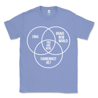 Colony Blue 1984 Brave New World Fahrenheit 451 Conspiracy T-Shirt Classic Tee - maiPhamDesign