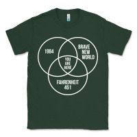 Sports Green 1984 Brave New World Fahrenheit 451 Conspiracy T-Shirt Classic Tee - maiPhamDesign