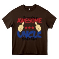 Chocolate Brown Awesome uncle Heavy Core Tee - Bettercallsaul