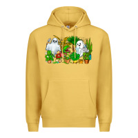 Antique Gold Spooky Plants Premium Hoodie - CowhideDigitalArt