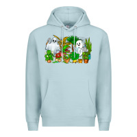 Blue Mist Spooky Plants Premium Hoodie - CowhideDigitalArt