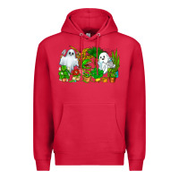 Cardinal Spooky Plants Premium Hoodie - CowhideDigitalArt