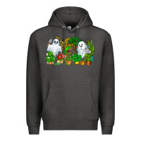 Charcoal Heather Spooky Plants Premium Hoodie - CowhideDigitalArt