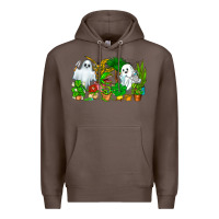 Coffee Spooky Plants Premium Hoodie - CowhideDigitalArt