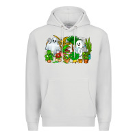Dove Grey Spooky Plants Premium Hoodie - CowhideDigitalArt