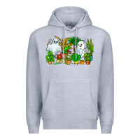 Heather Grey Spooky Plants Premium Hoodie - CowhideDigitalArt