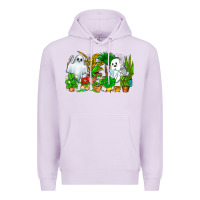 Lilac Spooky Plants Premium Hoodie - CowhideDigitalArt