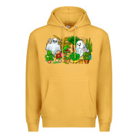 Mustard Spooky Plants Premium Hoodie - CowhideDigitalArt