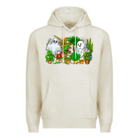 Oatmeal Heather Spooky Plants Premium Hoodie - CowhideDigitalArt