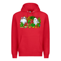 Red Spooky Plants Premium Hoodie - CowhideDigitalArt