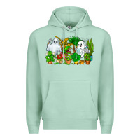 Seafoam Spooky Plants Premium Hoodie - CowhideDigitalArt
