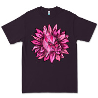 Plum Breast Cancer Sunflower Premium Tee - texasbilliewilder