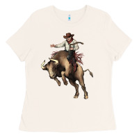 Bone Cowboy bull rodeo Ladies Tee - HowdyJamesFarm