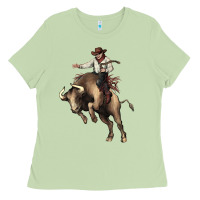 Matcha Cowboy bull rodeo Ladies Tee - HowdyJamesFarm