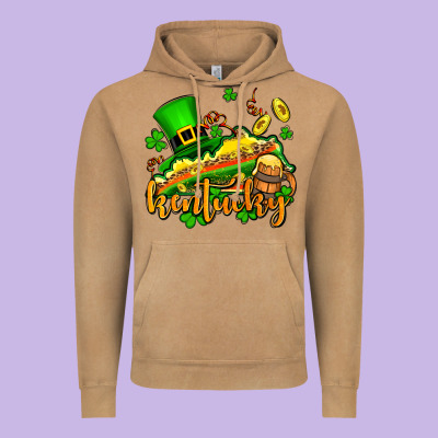 St. Patrick's Kentucky Map Vintage Hoodie Designed By Oliviacreatesart