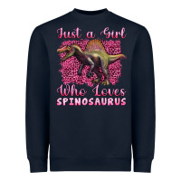 Navy just a girl who loves baby spinosaurus Heavyweight Sweatshirt - Artiststas