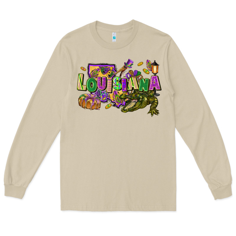 Louisiana Mardi Gras Long Sleeve Tee by FaDigitalArtStudio | Teevron