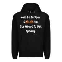 Black spooky halloween women and children Premium Hoodie - maiPhamDesign