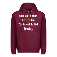 Burgundy spooky halloween women and children Premium Hoodie - maiPhamDesign