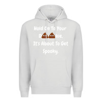 Dove Grey spooky halloween women and children Premium Hoodie - maiPhamDesign
