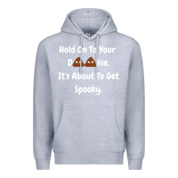 Heather Grey spooky halloween women and children Premium Hoodie - maiPhamDesign