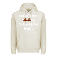 Oatmeal Heather spooky halloween women and children Premium Hoodie - maiPhamDesign
