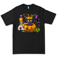 Black Black cat pumpkin Premium Tee - NancyCooperArtShop