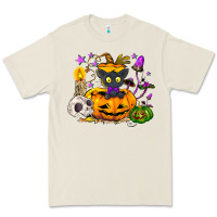 Bone Black cat pumpkin Premium Tee - NancyCooperArtShop