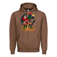 Chestnut Christmas  camel with Santa Zipper Hoodie - BarkalooDesign