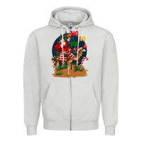 Dove Grey Christmas  camel with Santa Zipper Hoodie - BarkalooDesign