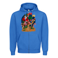 True Royal Christmas  camel with Santa Zipper Hoodie - BarkalooDesign