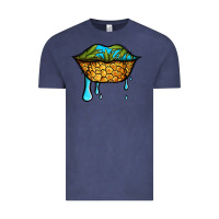 Vintage Denim summer vibes pineapple lips Vintage Tee - Jasminsmagicworld