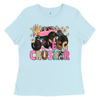 Baby Blue Egg crusher Easter Day Ladies Tee - HowdyJamesFarm