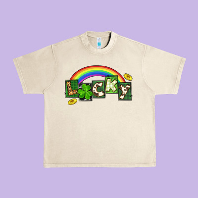 Lucky St. Patrick's Day Urban Heavy Tee Designed By Cowgirlartshop